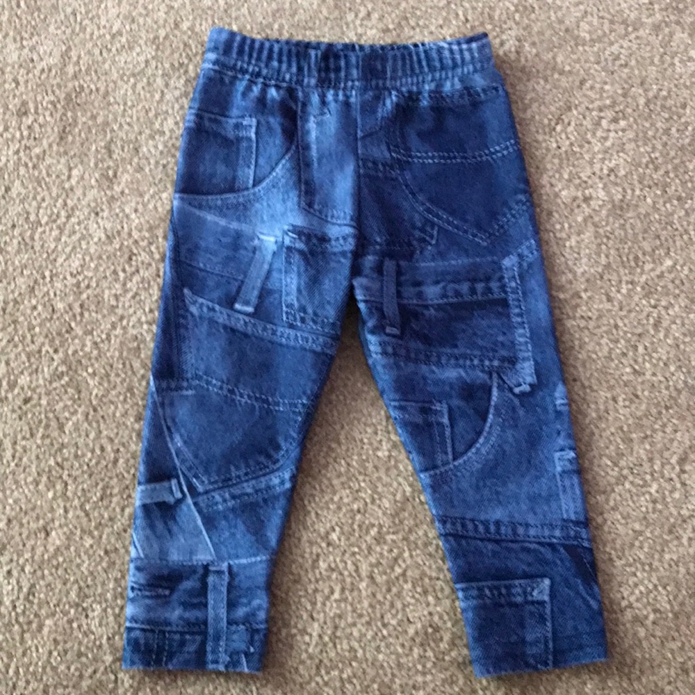 Dori Creations denim type design leggings 12m